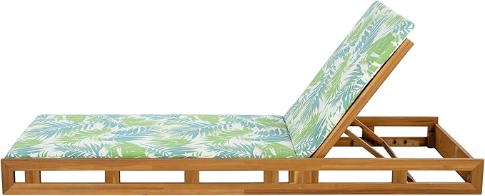 Outdoor Lounge Chaise Set with 2" Water-Resistant Cushion, 4-Position Adjustable Backrest Recliner - Photo 4