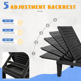 Outdoor Chaise Lounge Chair Set of 4, Lightweight Patio Chairs, Waterproof Lawn Chairs Lounge Outdoor - Photo 3