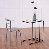 Tangkula 26" Sofa Side C-Shape Snack Table, Coffee Desk Tray End Furniture for Home Office - Photo 3