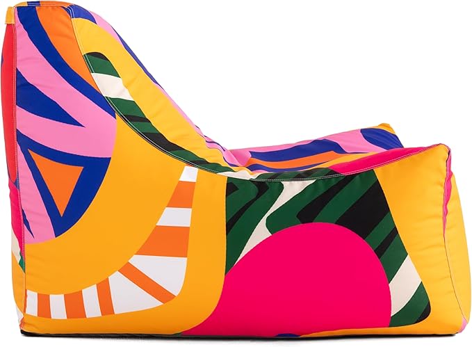 Jaxx Juniper Outdoor Bean Bag Patio Chair, Zuri Multicolor Pattern