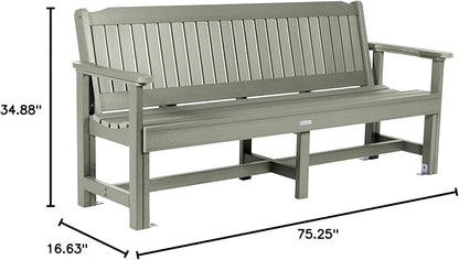 Sequoia Professional Commercial Grade Exeter Garden Bench, 6ft, Eucalyptus