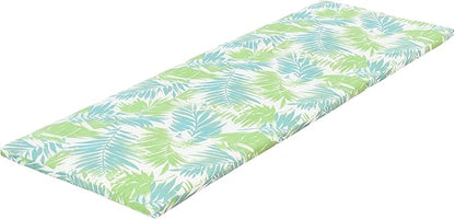 Merax Outdoor Chaise Lounge Foldable 2-Section Design, All Weather High-Density Foam Recliner Chairs Replacement Cushions for Poolside, Patio and Graden, Leaf Coconut