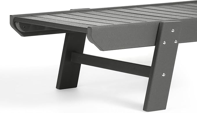 WestinTrends Malibu Poly Reclining Chaise Lounge (Set of 2) Gray