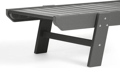 WestinTrends Malibu Poly Reclining Chaise Lounge (Set of 2) Gray