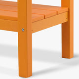 WestinTrends Malibu 55" Outdoor Patio HDPE Adirondack 2-Tier Shelf Console Table, Orange - Photo 8