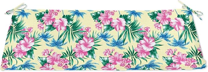 BrylaneHome Bench Cushion - 48" L x 18" W x 3" H - Patio & Outdoor - Water, Stain & Fade Resistant - Banana Island - Photo 1