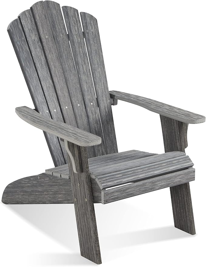 Adirondack Chair Outdoor, Oversized Patio Chair Poly Lumber, Weather Resistant & Heavy Duty, Fire Pits Chair for Porch - Photo 1