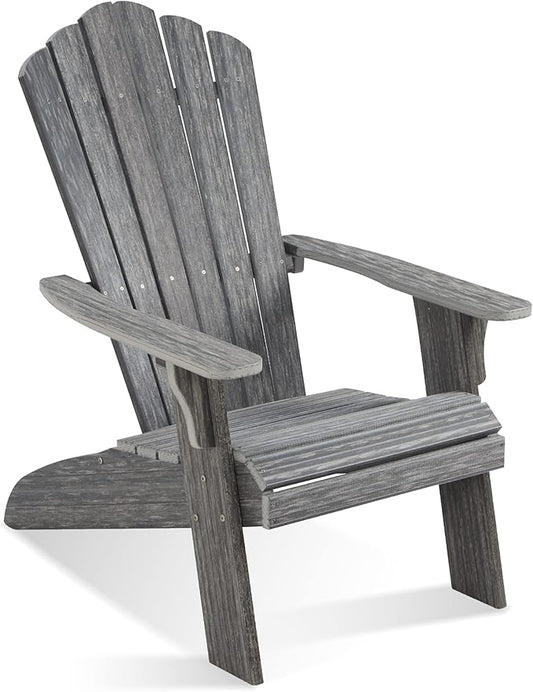 Adirondack Chair Outdoor, Oversized Patio Chair Poly Lumber, Weather Resistant & Heavy Duty, Fire Pits Chair for Porch, Poolside, Lawn, Backyard and Garden, 350lbs Capacity