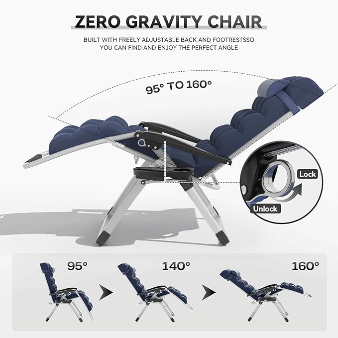 Zero Gravity Chair, Portable Outdoor Chair - Photo 4