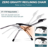 NAIZEA Widened Zero Gravity Chair 29" XL, Oversized Outdoor Lounge Chairs - Photo 6