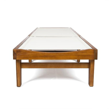 Christopher Knight Home Shiny Outdoor Wood Chaise Lounge (Set of 2), Teak Finish/White Mesh