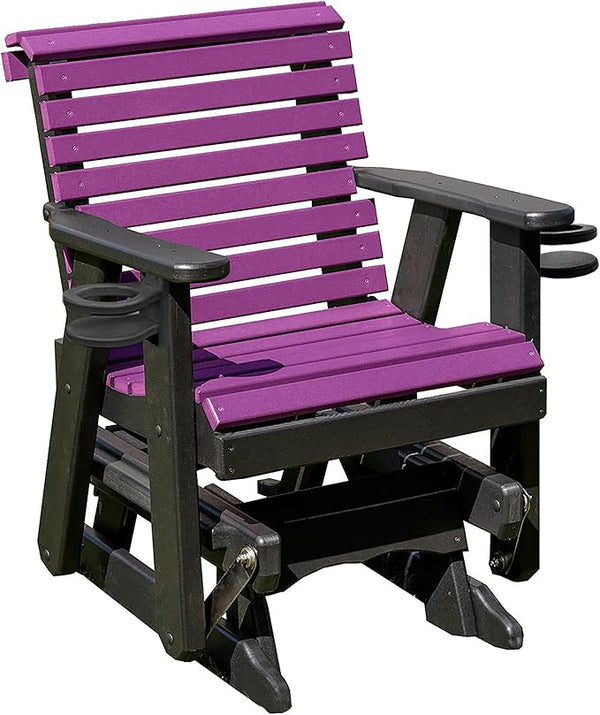 Amish Craftsmanship Made in USA 2FT Heavy Duty Poly Lumber Wood Porch Patio Glider HDPE with No wood fibers Lancaster - Photo 1