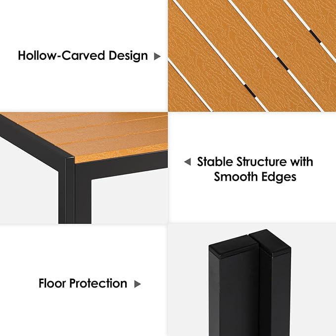 LIFERUN Outdoor Patio Table for 4-6 Person - Photo 7