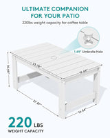 SERWALL 3 Pieces Patio Adirondack Bench Set - Photo 3