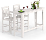 Ciokea 3 Pcs Outdoor Bar Height Table Set, 60" Extra Long Rectangle High Top Table and 2 Oversized Adirondack Chairs Set - Photo 1