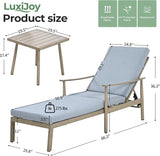 Outdoor Lounge Chair with Armrest, Patio Aluminum Chaise Lounge Set of 2, Adjustable Backrest with Rope Design - Photo 2