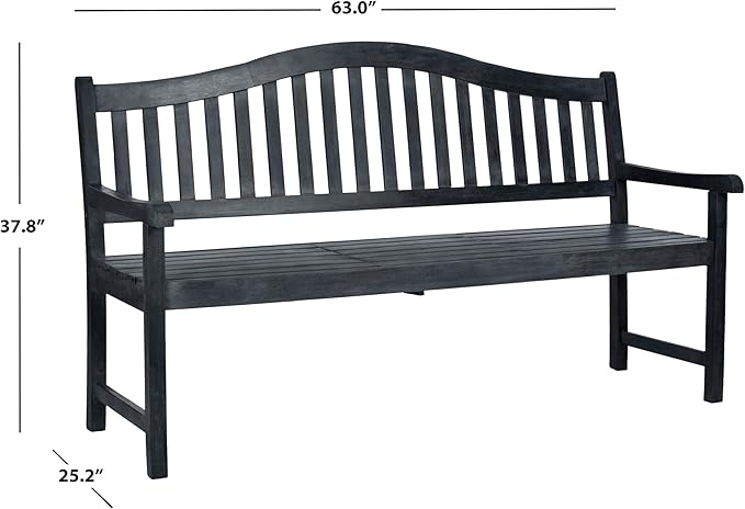 SAFAVIEH Outdoor Collection Mischa Natural Brown Bench