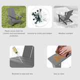 12 Pieces Adirondack Chair Set Outdoor Adirondack Chair Plastic HDPE All-Weather Adirondack Chairs Outdoor Fire Pit - Photo 7