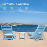 GREENVINES Folding-Xavier-Chair | Wave | Portable Adirondack-Chairs | HDPE Plastic | All Weather Fire-Pit Chair | Arctic - Photo 5