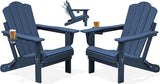 KINGYES Adjustable Folding Adirondack Chairs Set of 2, 3-Position Reclining Adirondack Chair with Cup Holder - Photo 1