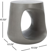 SAFAVIEH Outdoor Collection Vikki Modern Dark Grey Concrete Accent Table (Fully Assembled) VNN1040A - Photo 3
