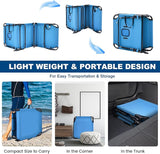 Goplus Tanning Chair, Folding Beach Lounge Chair with Face Hole, Removable Pillow, Carry Strap, Position Adjustable - Photo 4