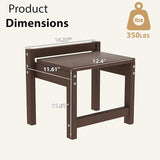 Stackable HDPE Foot Stool - All-Weather Indoor/Outdoor Seating for Patio, Living Room & Bathroom - Photo 2