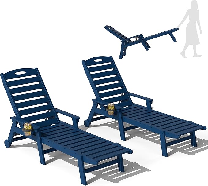 Domi Outdoor Chaise Lounge Chairs Set of 2 - Photo 9