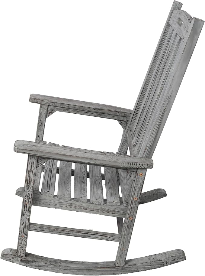 Oversized Porch Rocker Chair with Wide Seat and Tall Backrest for Ultimate Relaxation and Comfort Indoors or Outdoors