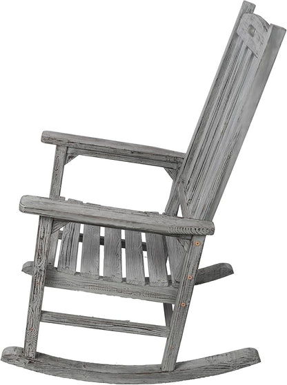 Oversized Porch Rocker Chair with Wide Seat and Tall Backrest for Ultimate Relaxation and Comfort Indoors or Outdoors