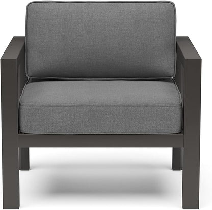 Homestyles Grayton Outdoor Aluminum Lounge Chair, Gray