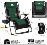 Oversized Padded Zero Gravity Lounge Chair Set of 2 - Photo 3