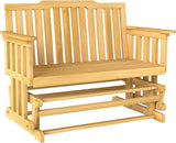 Outsunny 2-Person Patio Swing Glider Bench with Quick Drying Design and Wide Armrest - Photo 1