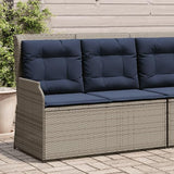 2-Seater Reclining Patio Bench, Adjustable Garden Loveseat with Soft Cushions - Photo 1