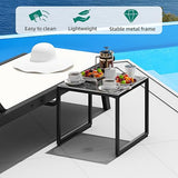 YITAHOME Patio Chaise Lounge Set of 3, Outdoor Lounge Chairs with Side Table, Padded Fabric, and Wheels - Photo 6
