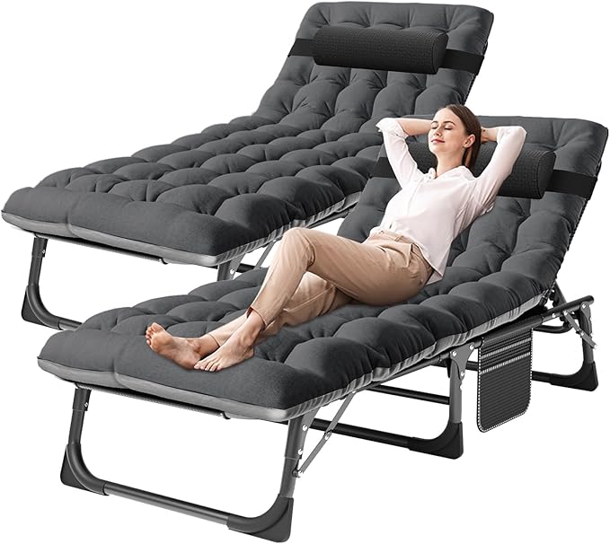 DoCred Folding Lounge Chair with Mattress - Photo 1
