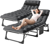 DoCred Folding Lounge Chair with Mattress - Photo 1