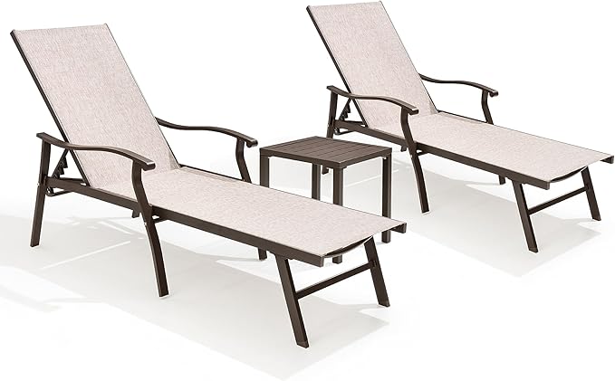 Crestlive Products Aluminum Chaise Lounge Set of 3 - Photo 8