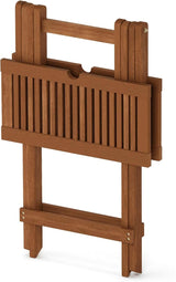 Furinno FG18065 Tioman Hardwood Patio Furniture Folding Table in Teak Oil, Large, Natural - Photo 5