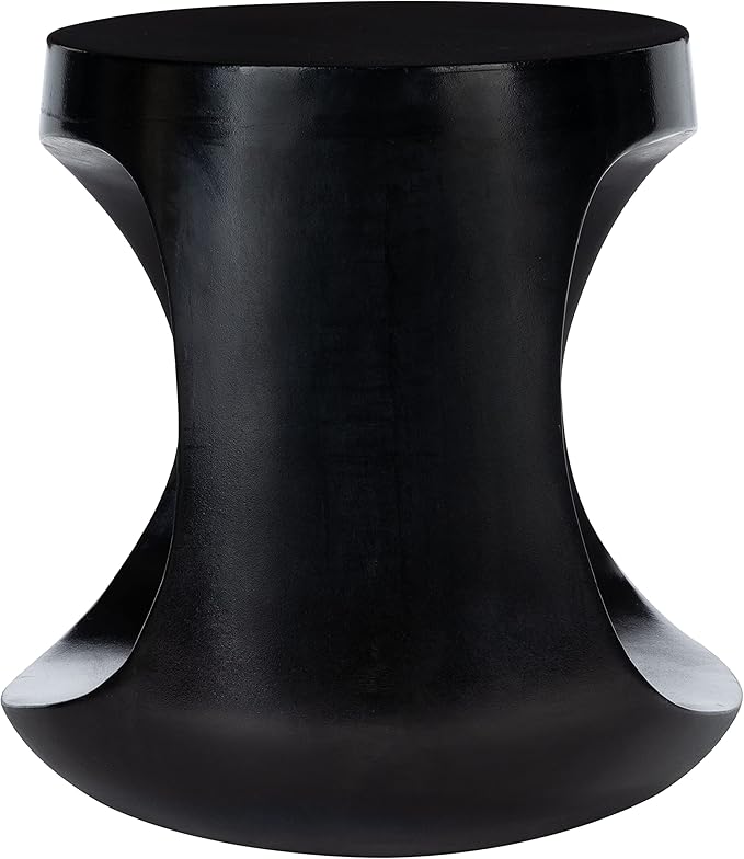 SAFAVIEH Outdoor Collection Vikki Modern Black Concrete Accent Table (Fully Assembled) VNN1040C