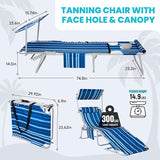 #WEJOY 3 in 1 Tanning Chair with Face Hole & Canopy - Photo 2