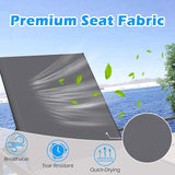 HAPPYGRILL Aluminum Chaise Lounge Chair, Heavy-Duty Patio Recliner W/ 6-Level Backrest & Breathable Fabric - Photo 7
