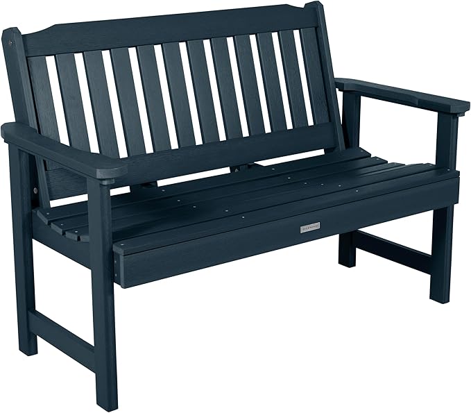 highwood Lehigh Garden Bench, 4 Feet, Federal Blue