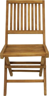 Sunnydaze Foldable Teak Wood Outdoor Chairs – Folding Patio Chair Set of 2 for Deck or Balcony – Wooden Teak Furniture - Photo 7