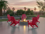 Ciokea Folding Adirondack Chair 2 Pack, Patio Adirondack Chair Weather Resistant, Plastic Fire Pit Chair with Cup Holder - Photo 7
