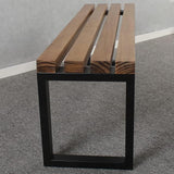 MBQQ Outdoor Soild Wood Bench, 55 inch Patio Picnic Bench - Photo 5