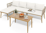 DWVO 6 Pieces Patio Furniture Set, L Couch Outdoor with Coffee Table&Washable Cushions - Photo 8