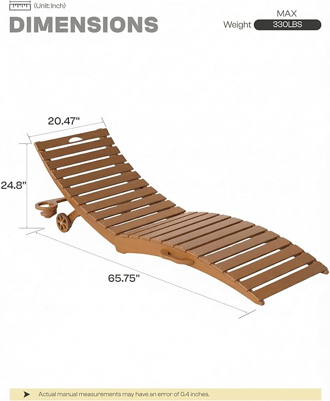 Pre-Assembled Folding in-Pool Lounge Chair, HDPE Outdoor Chaise Lounge with Cup Holder, Pool Lounge Chair for Poolside - Photo 2