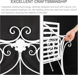 Outdoor Bench Garden Benches for Outdoors Patio Bench Metal Front Porch Bench with Sturdy Cast Iron Metal Frame - Photo 4
