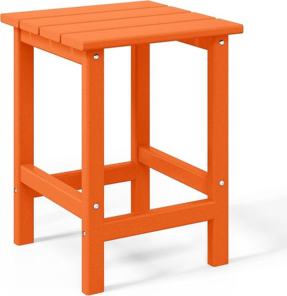 WO WESTIN OUTDOOR HDPE Laguna Outdoor Poly Adirondack Chair with Side Table, Orange